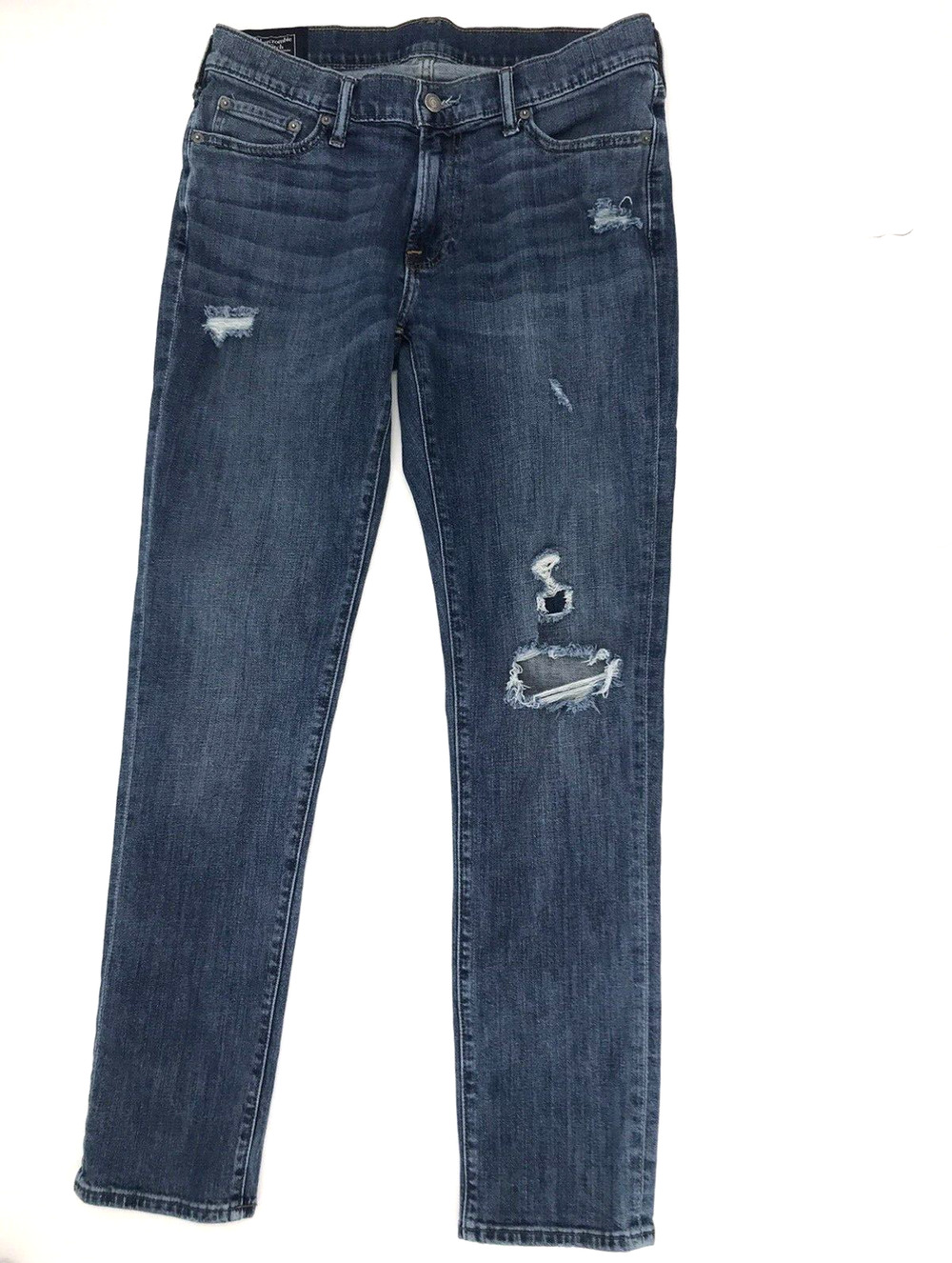 Abercrombie & Fitch Rustin Men's Medium Wash Stretch Athletic Slim Jeans 31 x 32